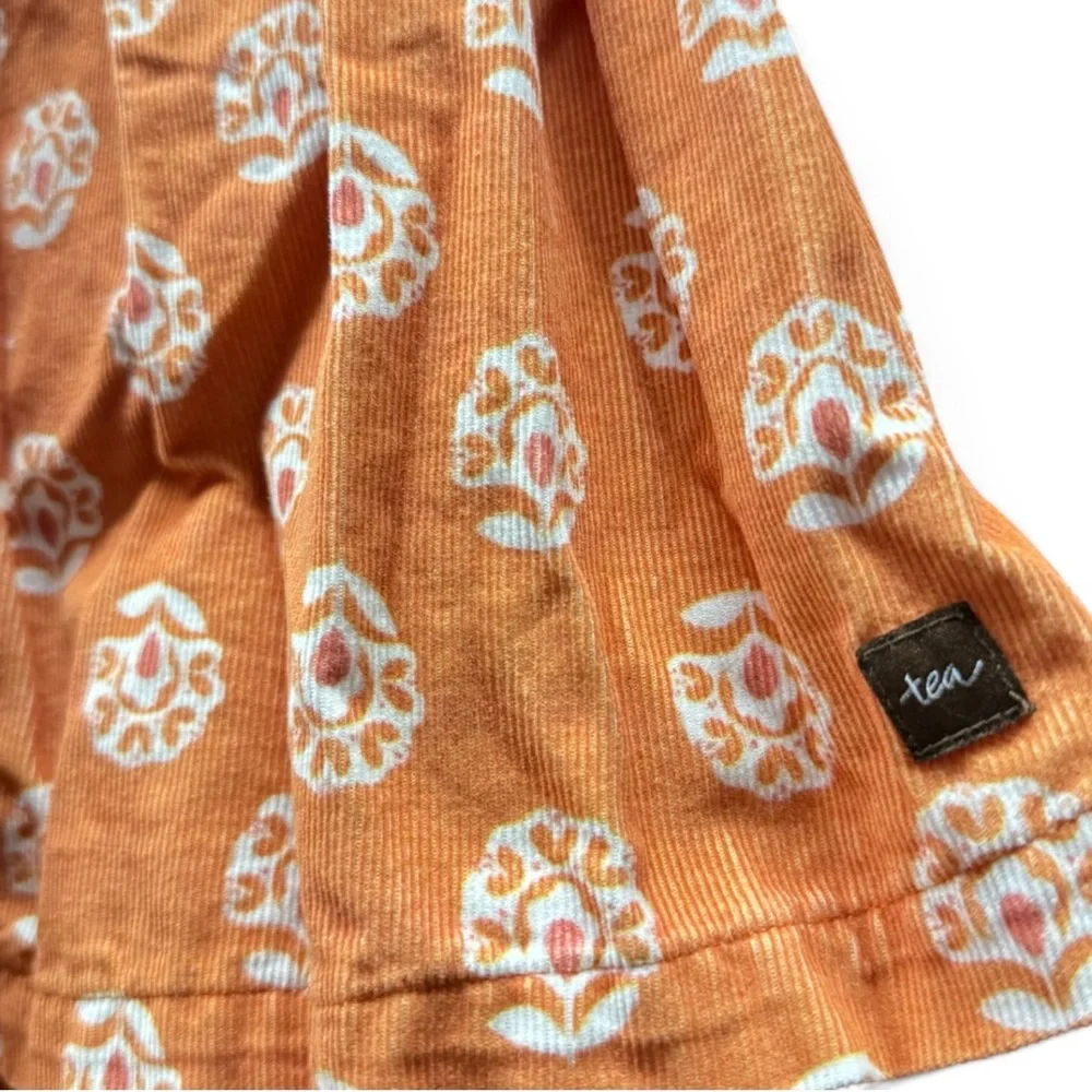 Tea Collection Bohemian Girls Orange Floral Dress & Bloomers Set 12/18M